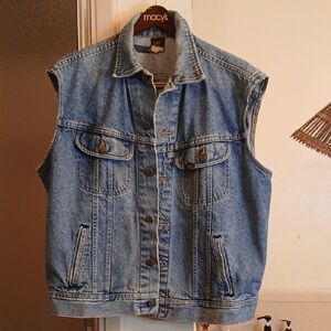 Vintage‎ Lee Classic Blue Denim Vest. Mens Sz.44R